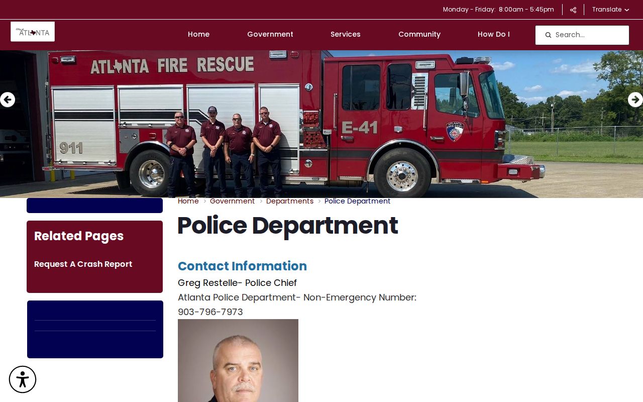 Atlanta warrant records reference, linked Atlanta Police Department page