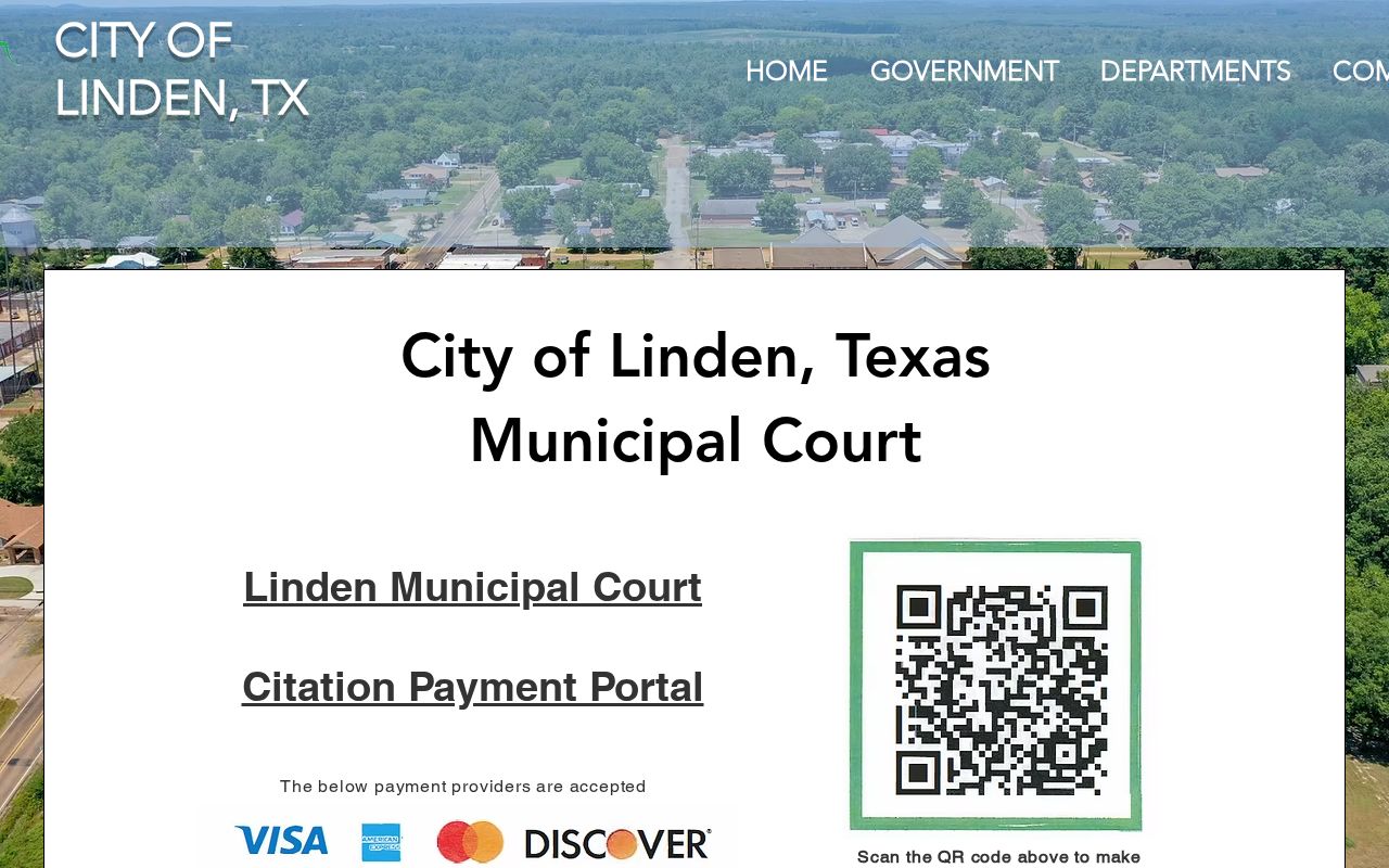Linden warrant records reference, municipal court citation payment page